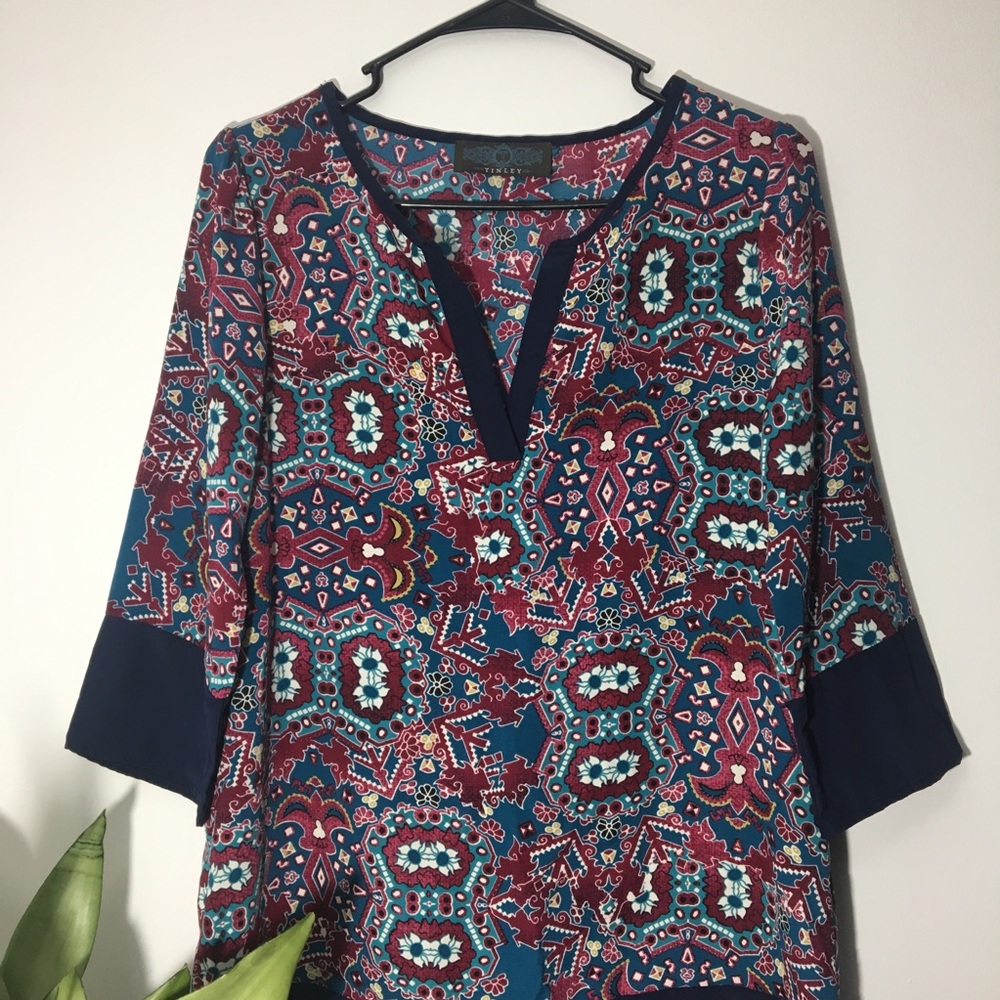 Tinley | Boho Inspired 3/4 Sleeve Tunic Size S - Picture 2 of 8